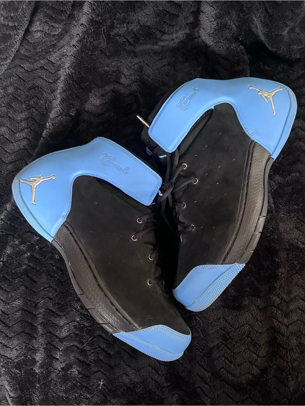 OG Nike Air Jordan Melo 1.5 Black University Blue Carmelo Anthony Size 8.5 w/Box